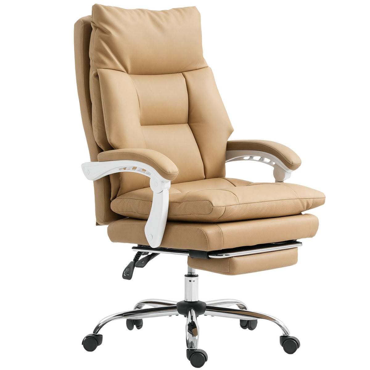 Ergonomická kancelářská židle s bederní opěrkou, polohovací, světle hnědá