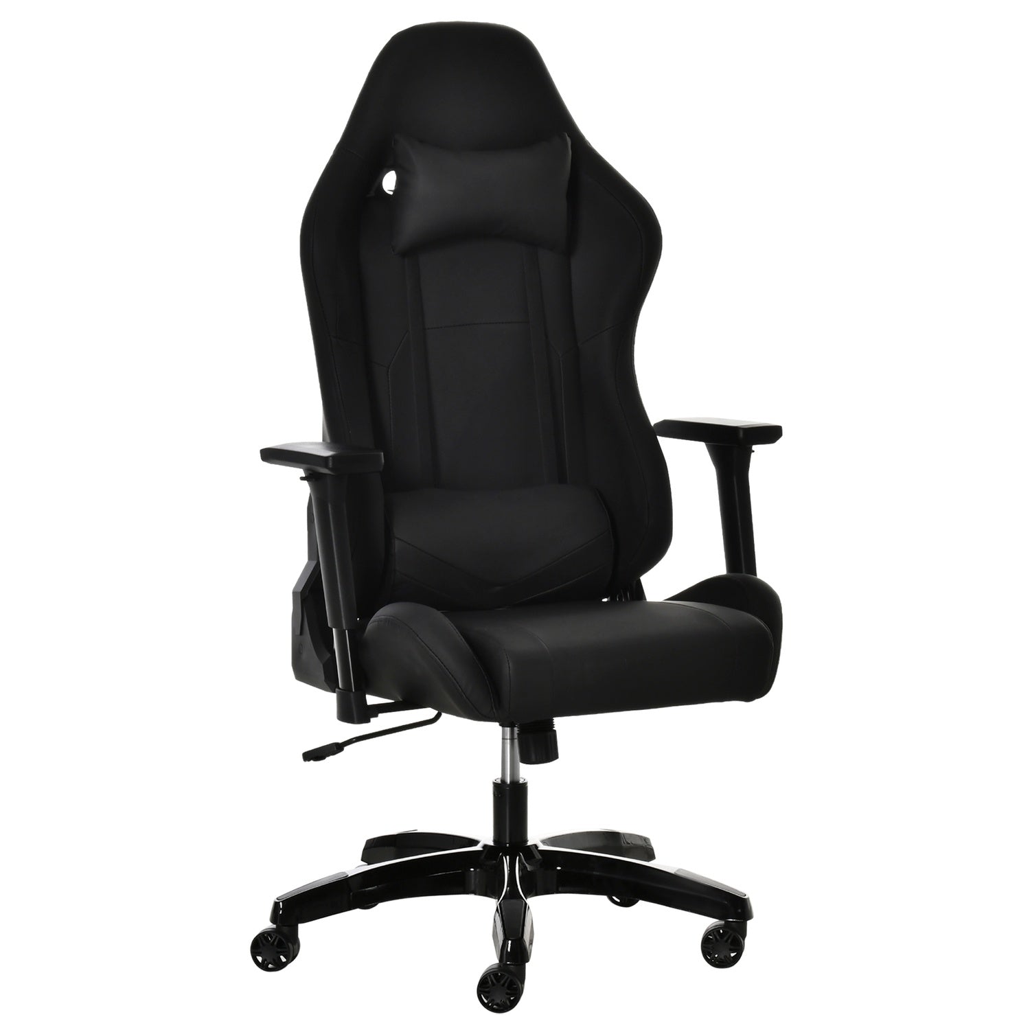 Ergonomisk lutande spelstol, konstläder, justerbar höjd