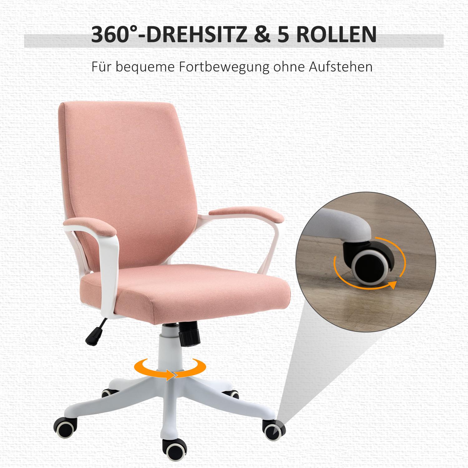 Ergonomisk skrivbordsstol, justerbar höjd, tjock stoppning