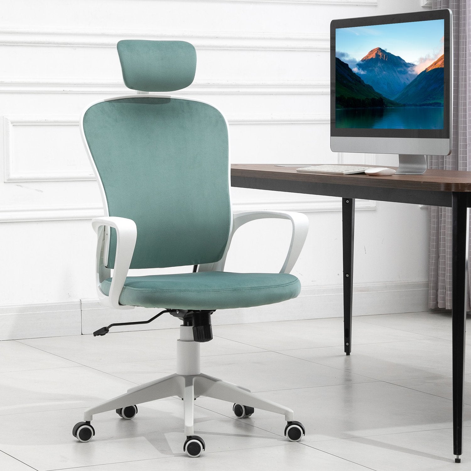 Ergonomisk skrivbordsstol, justerbar höjd, vippfunktion