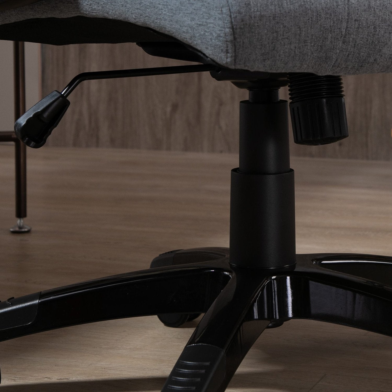 Ergonomisk spelkontorsstol, justerbar höjd, massage, grå