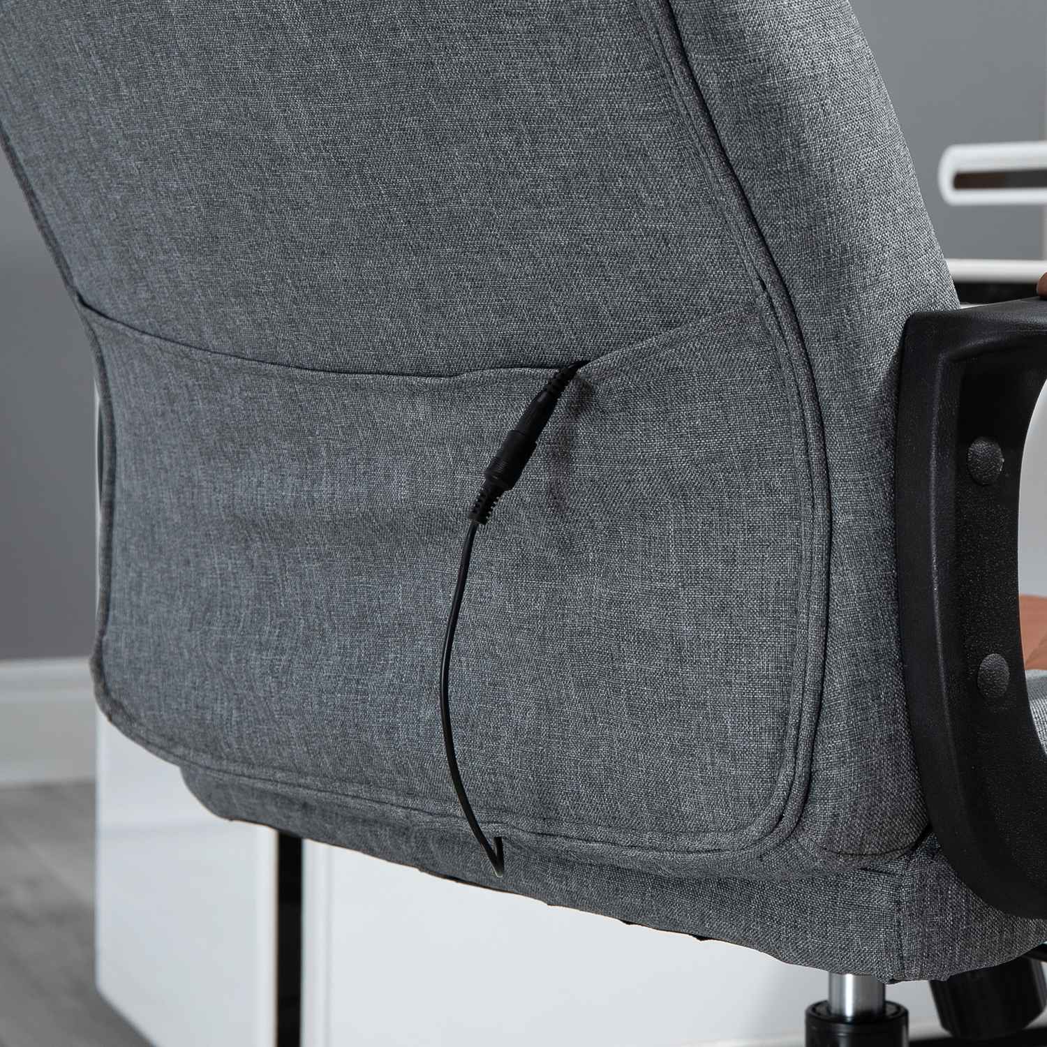 Ergonomisk spelstol, vridbar kontorsstol, grå/brun