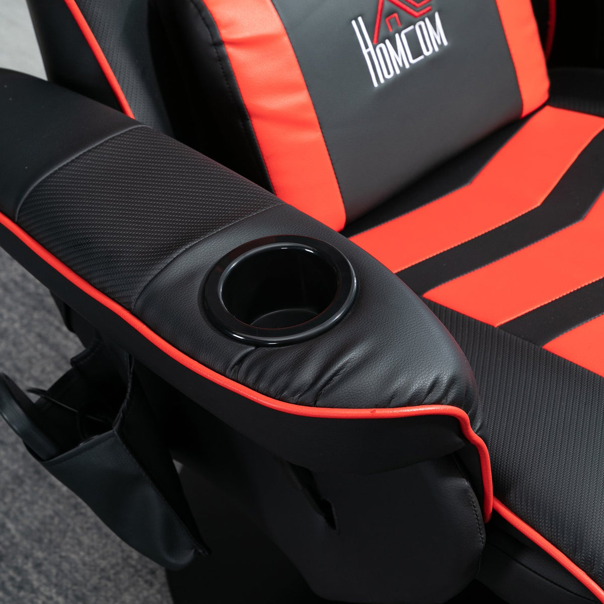 Ergonomické relaxační křeslo, lehátko, imitace kůže, masážní funkce