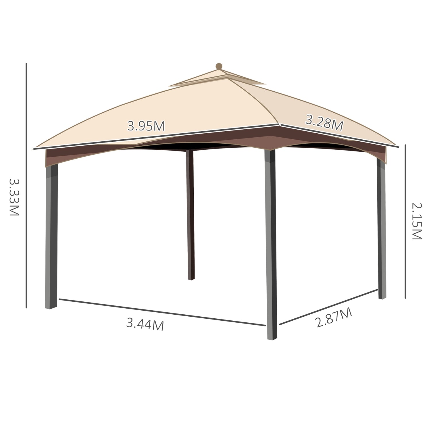 Festtält utomhus 3x4M med myggnätstak