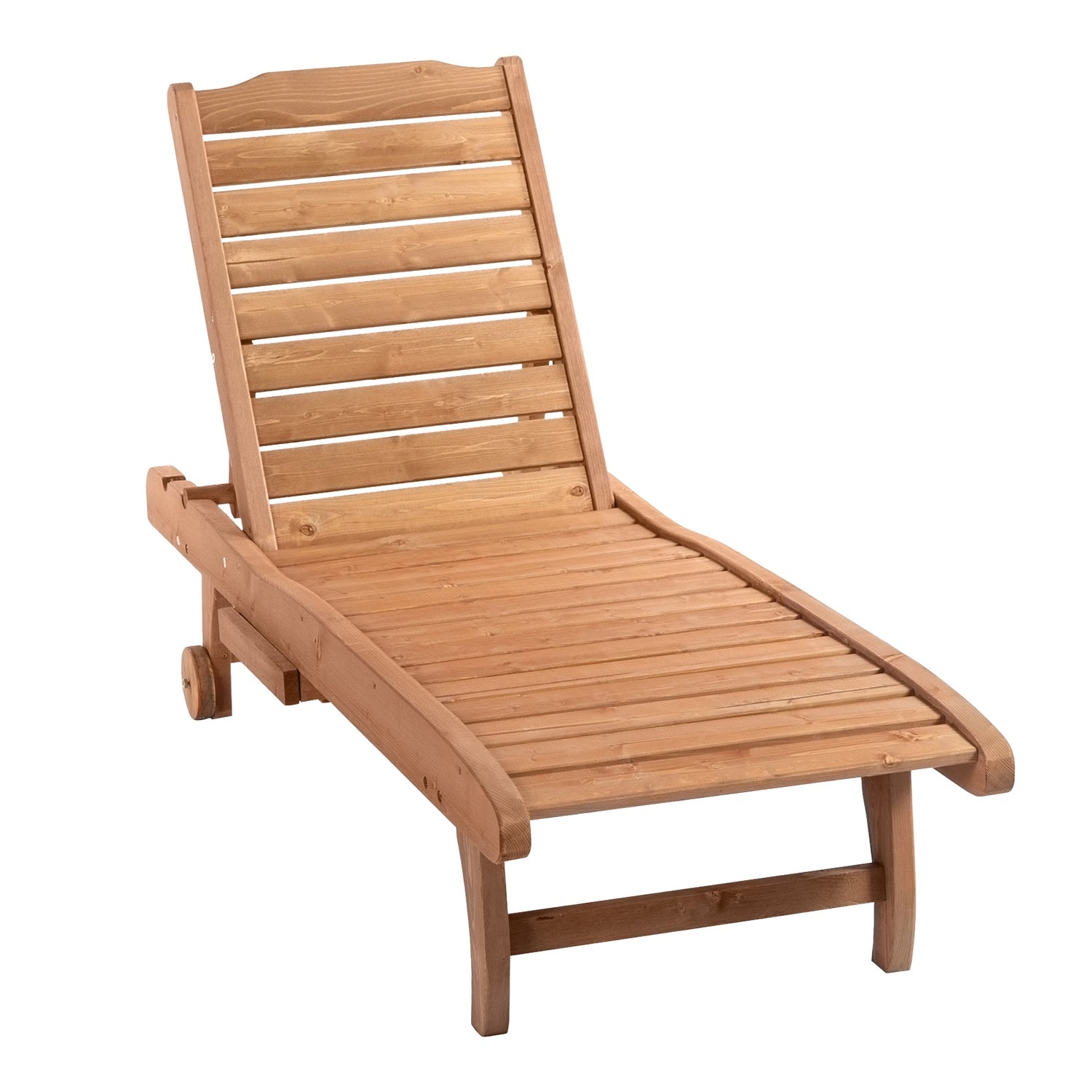 Folding Fir Wood Solstol, Mobil & Portabel – Brun/Röd