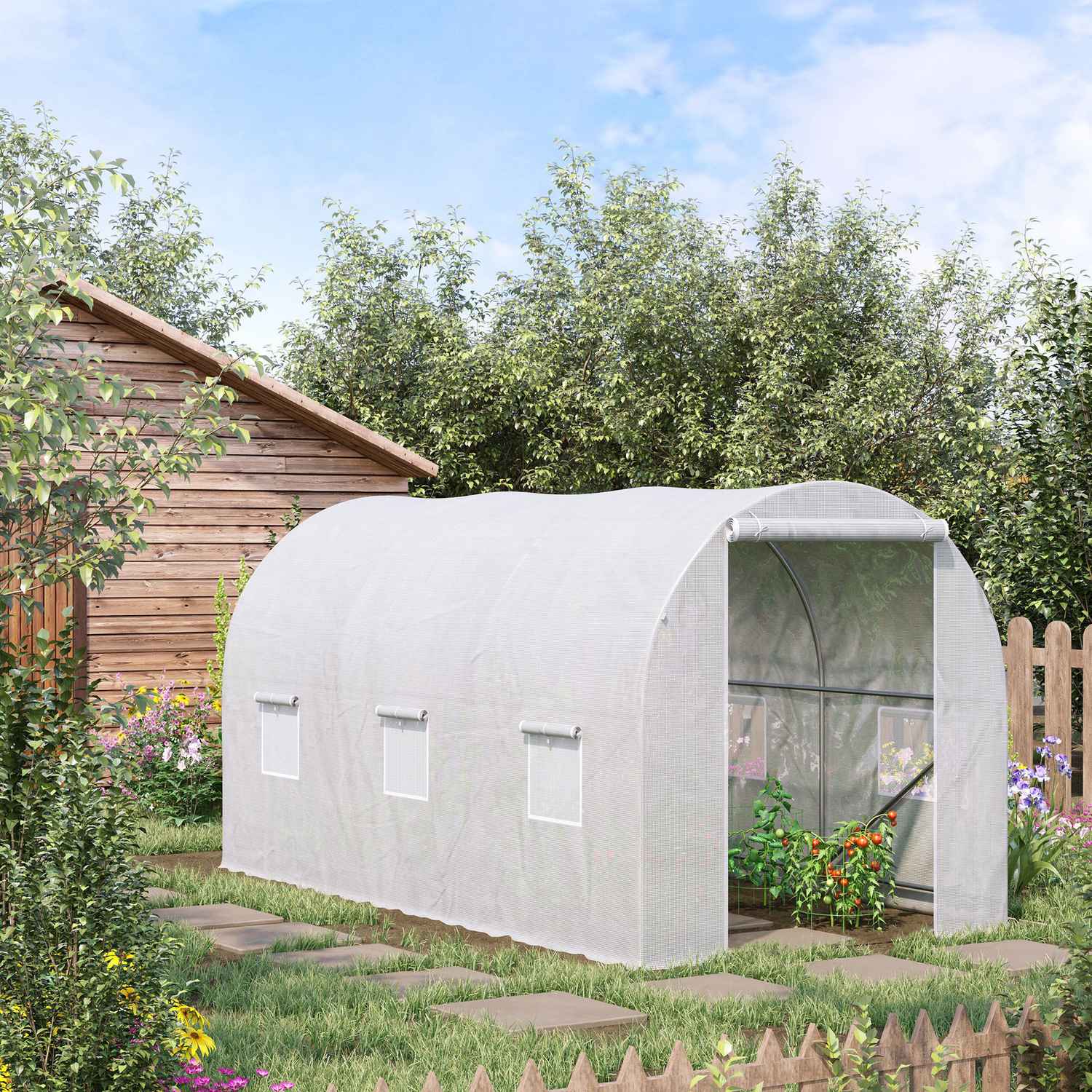 Folieväxthus för trädgård – 350x200x200cm Plant Shelter