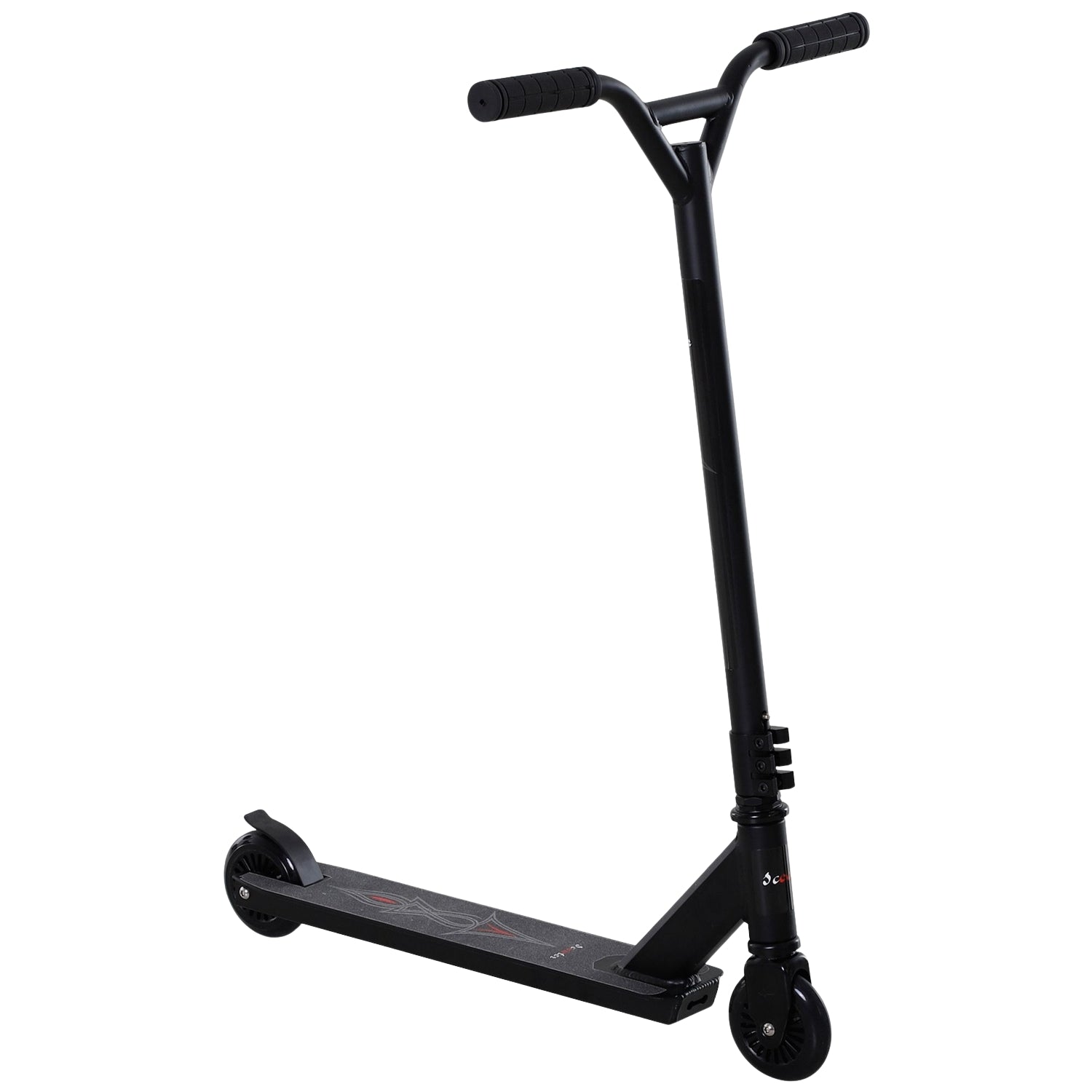 Freestyle stuntskoter med 100 mm PU-hjul, svart