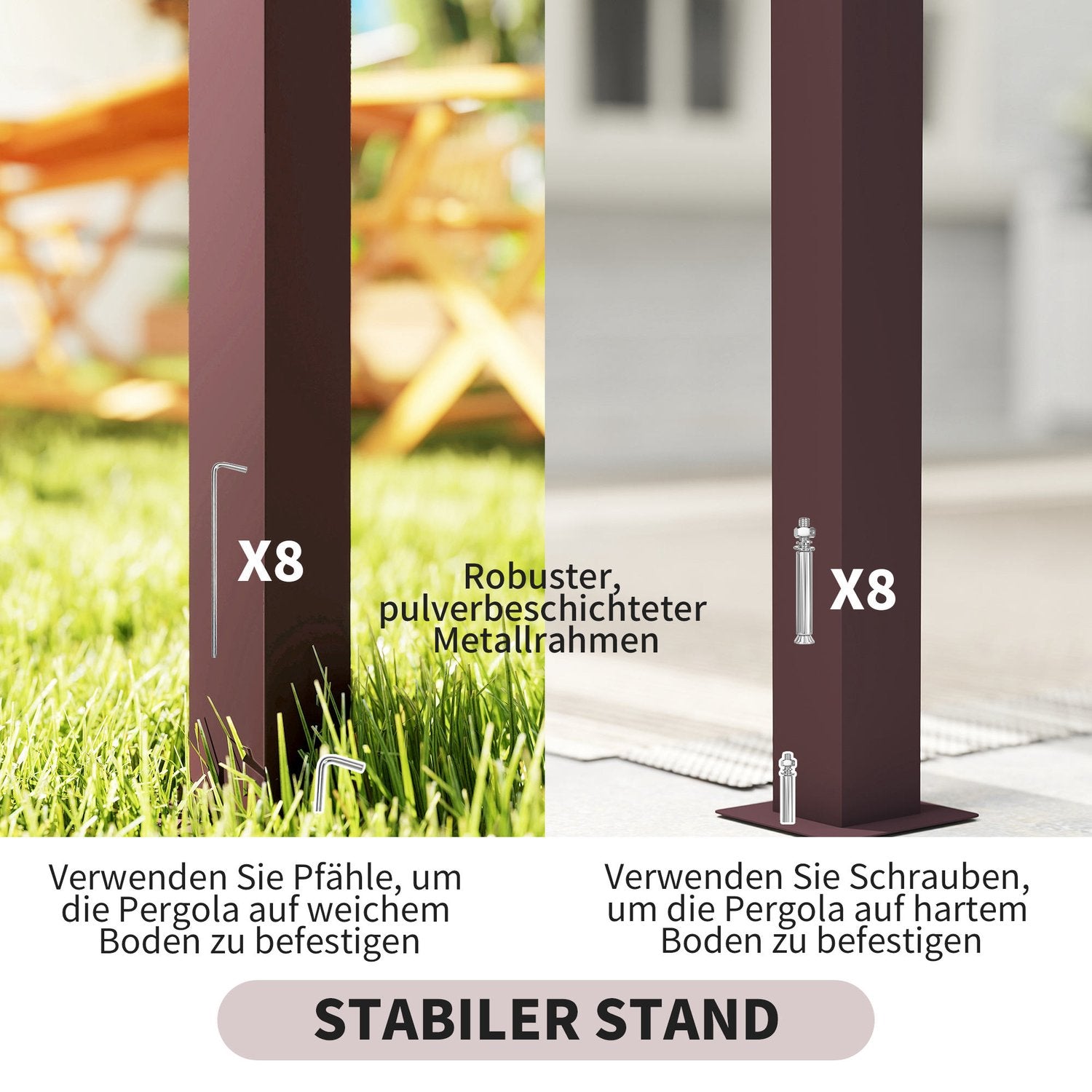 Volně stojící pergolový altán 3x2,5m s nastavitelnou střechou