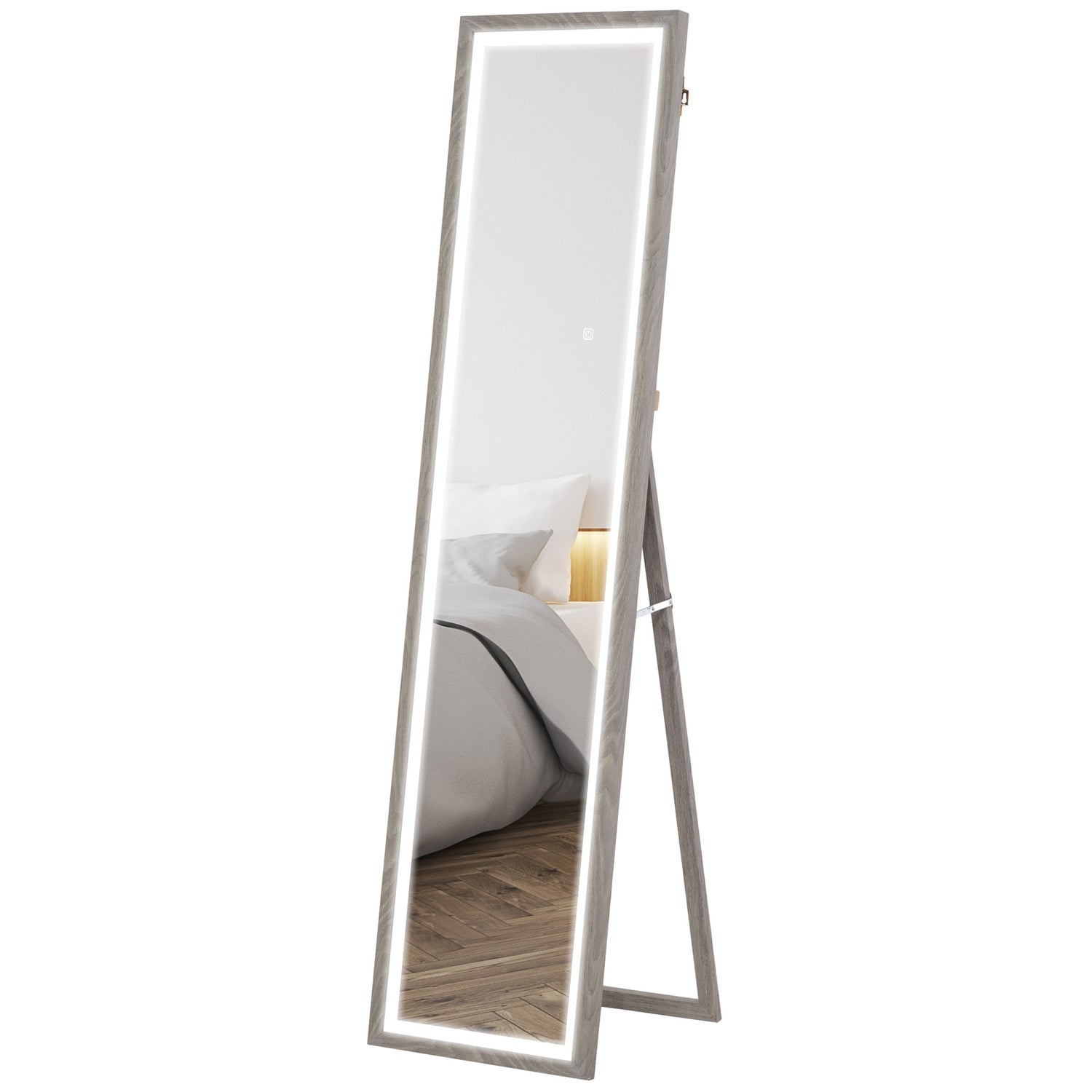 Fullängds LED-spegel, 40x160 cm, Touch Control, Dimbar