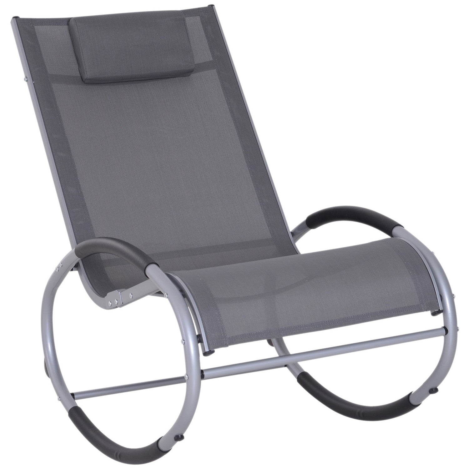 Garden Swing Lounger med kudde, väderbeständig aluminium