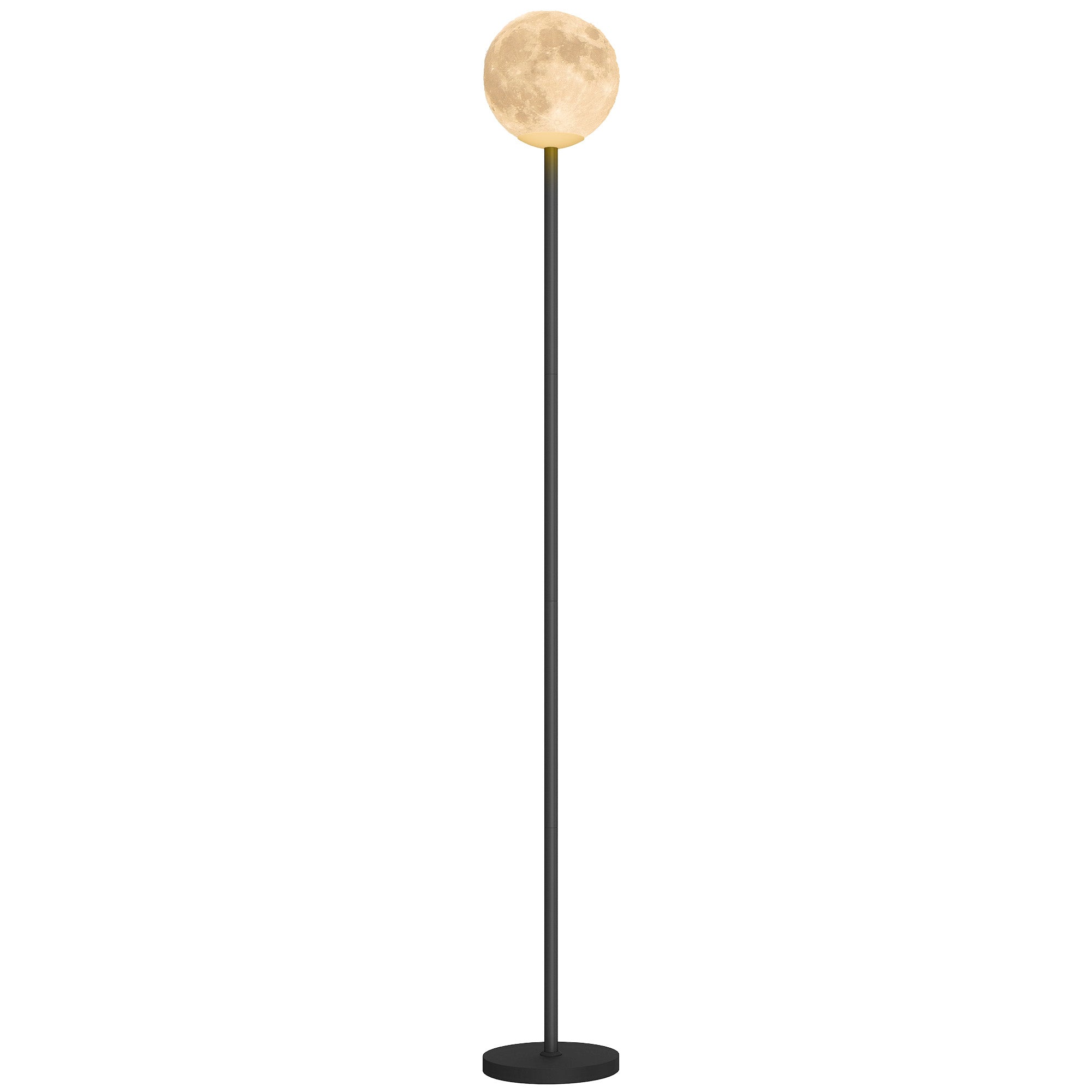 Golvlampa med månskydd, fotkontakt, 3 färgtemp
