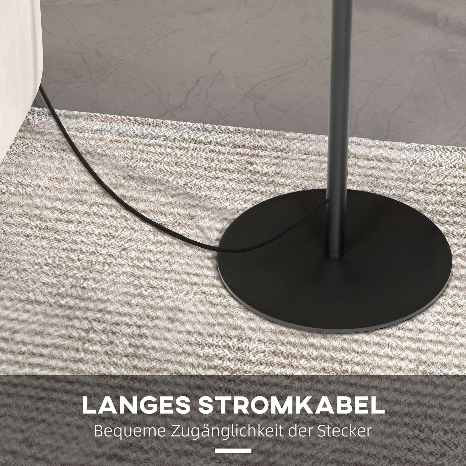 Venkovní a vnitřní stojací lampa, přenosná a stmívatelná, IP44, černá