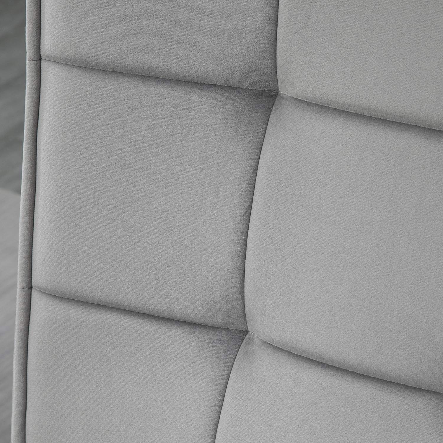 Grå Relax Stol & Ottoman Set, Sammetsklädsel, bekväma kuddar