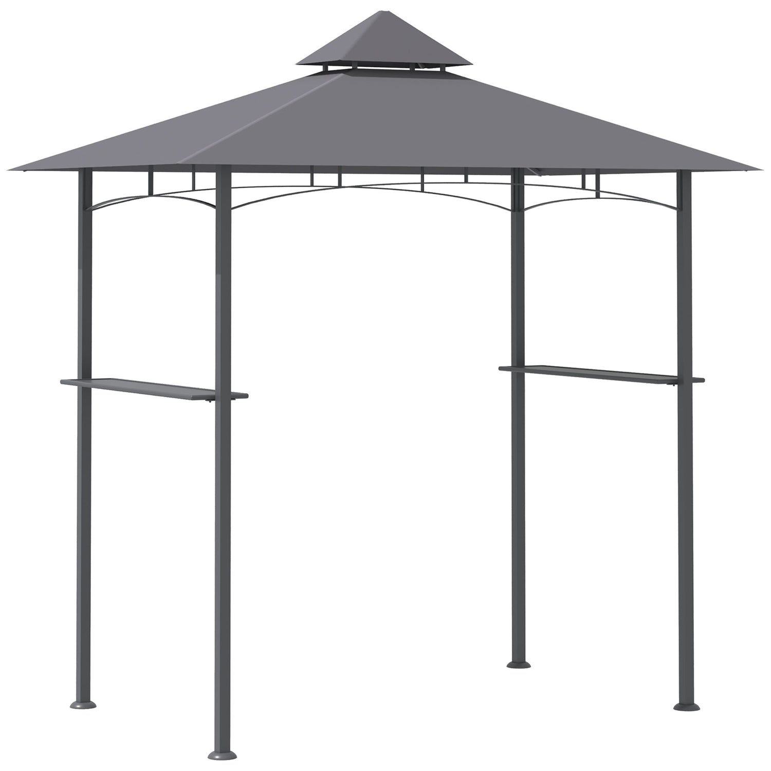 Grill Gazebo, Flamskydd, Grå, 245x148x252 cm