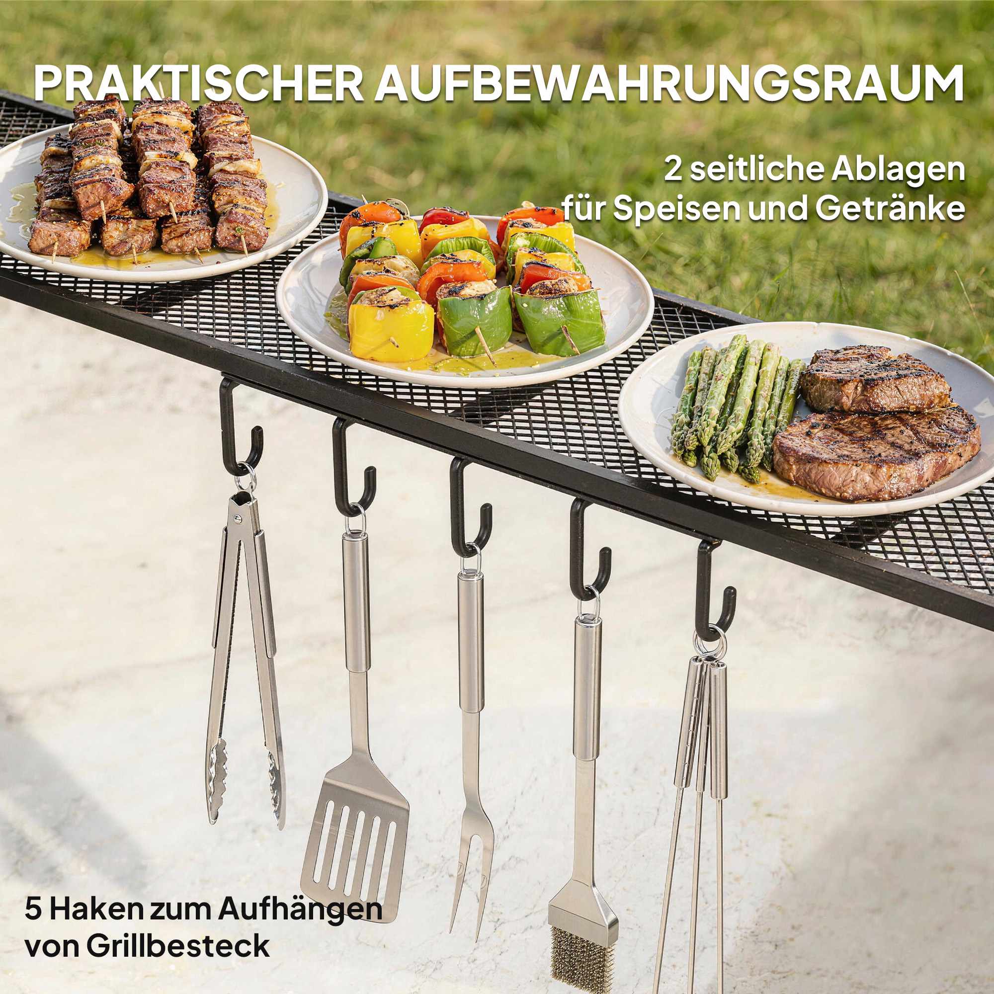 Grillpaviljong 245x152 cm, brandsäkert tak, stålram