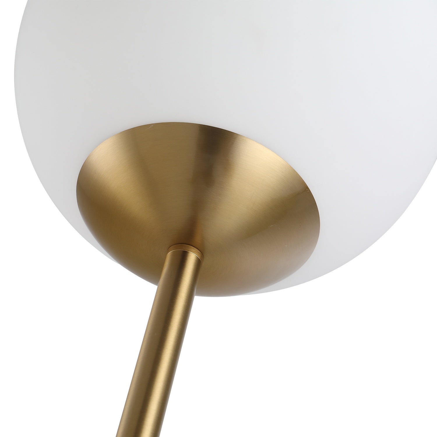 Guldmetall golvlampa med glas – 25x25x171cm