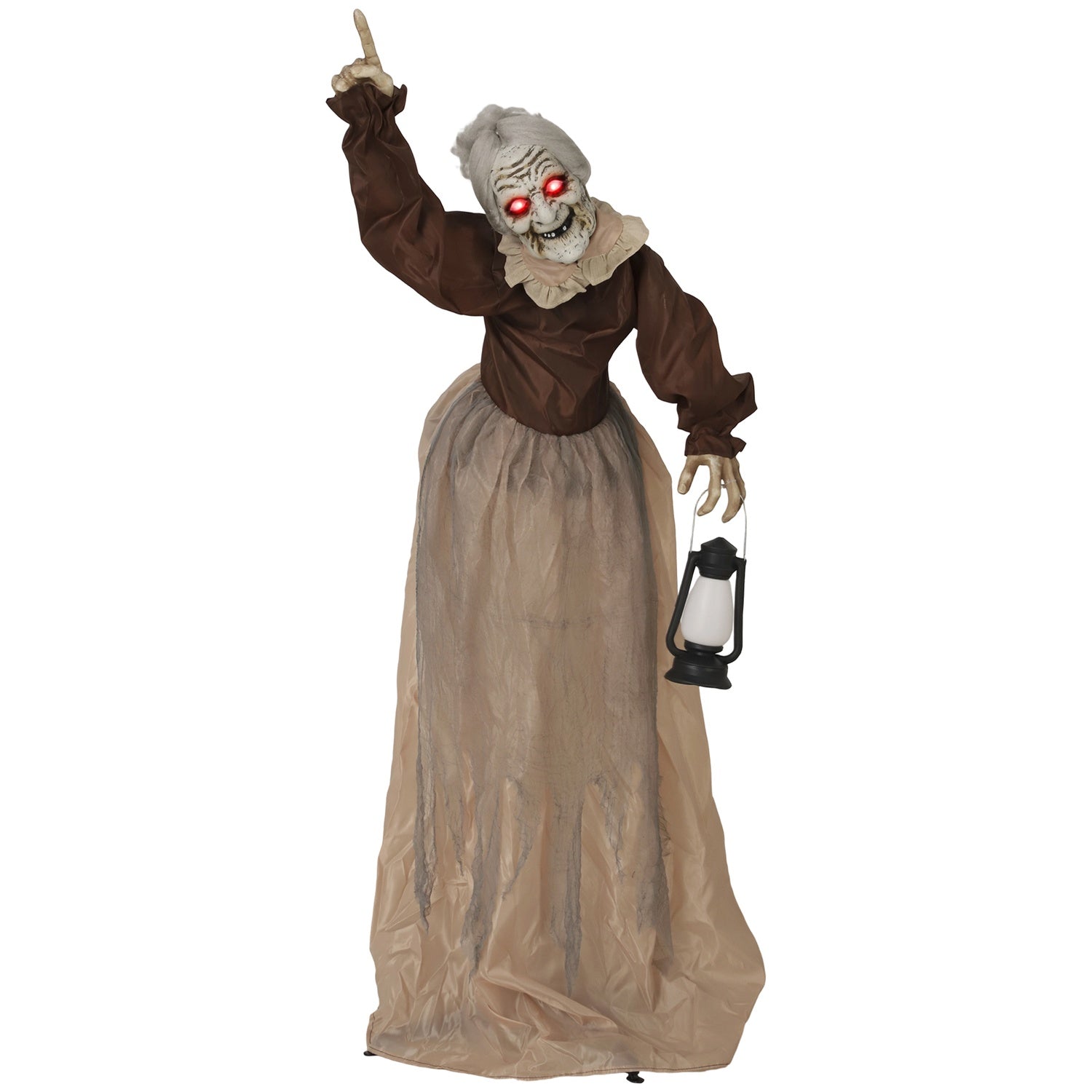 Halloween-häxdekoration, 150 cm, LED-ljus, ljud