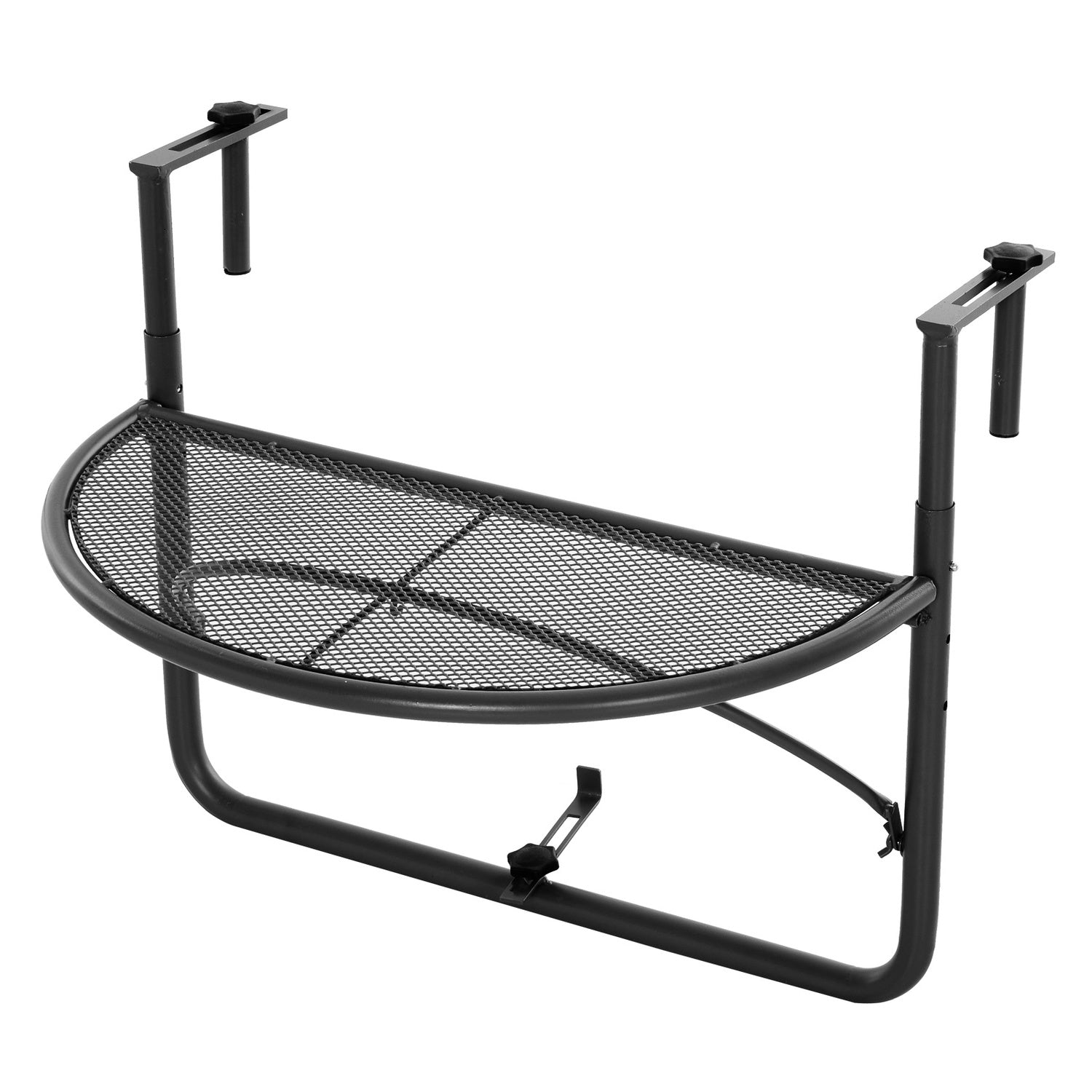 Halvrunda metallbalkongbord, höjdjusterbar Ø30Cm