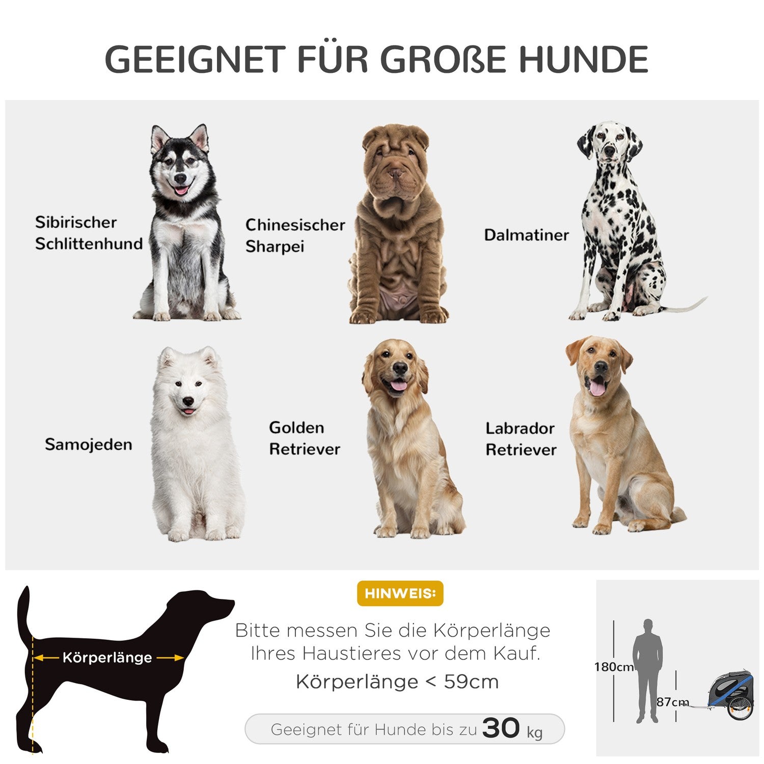Heavy Duty All-Terrain Hundcykelvagn, väderbeständig