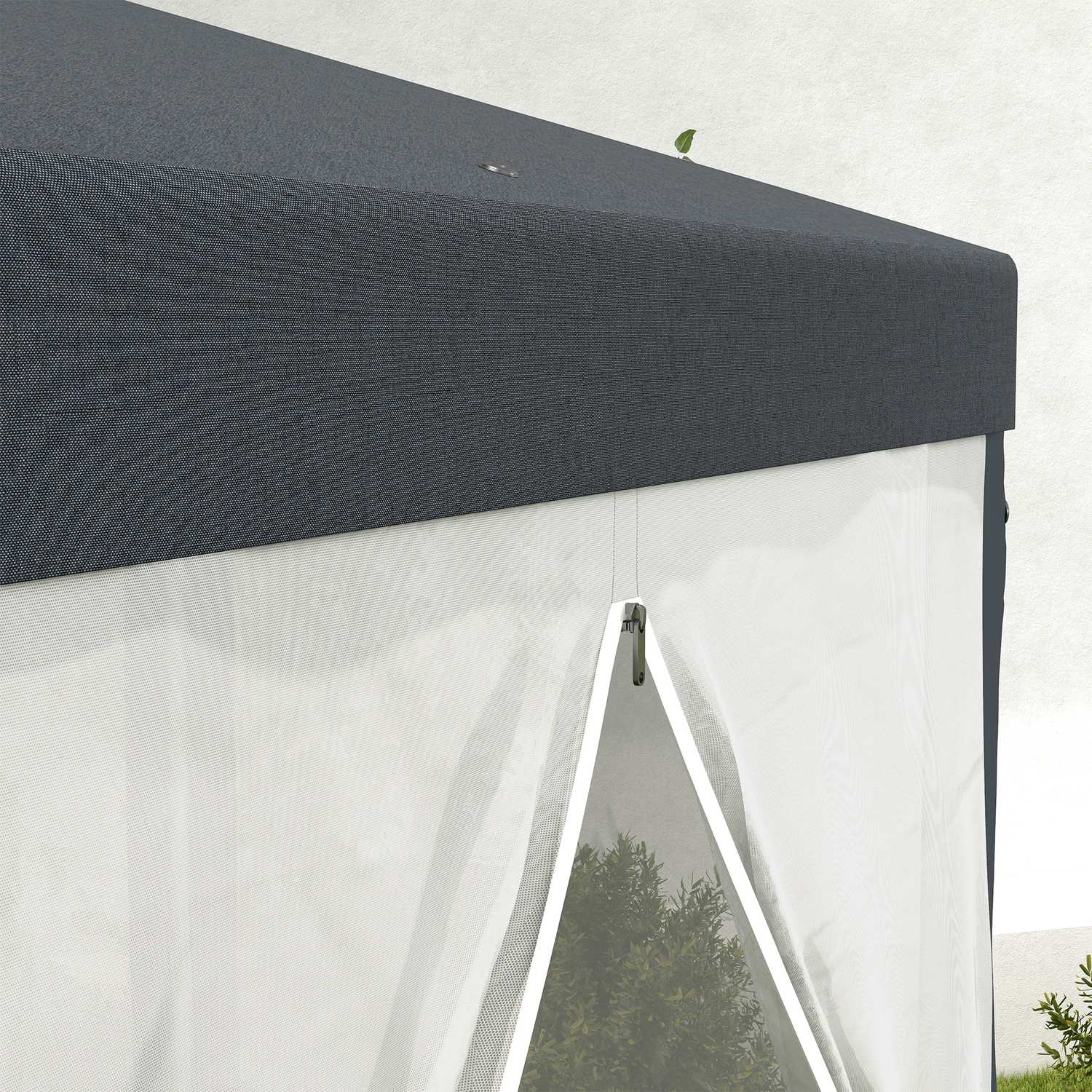 Šestihranný altán 4x4m, polyester a kov, s moskytiérou