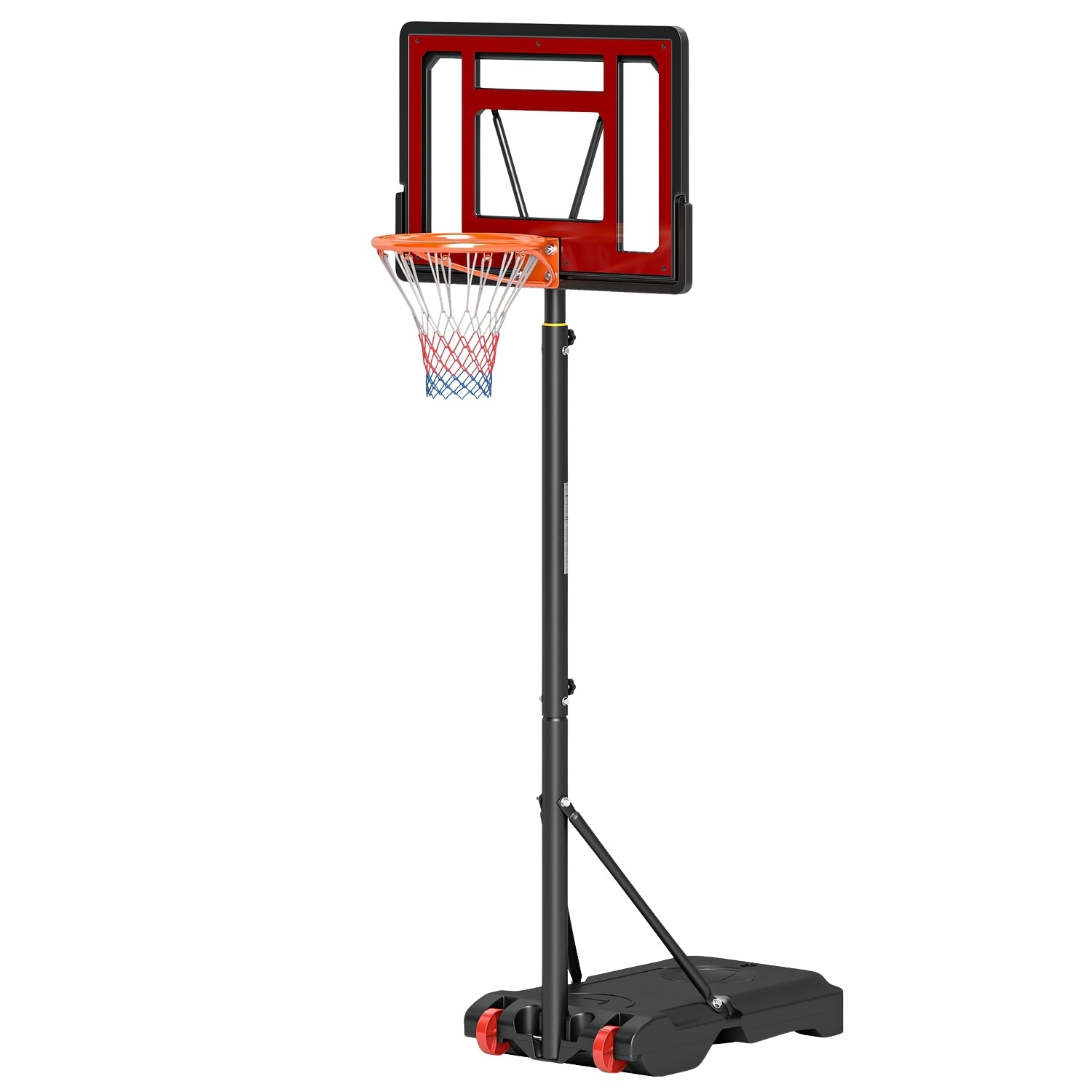 Höjdjusterbar basketbåge med hjul för tonåringar