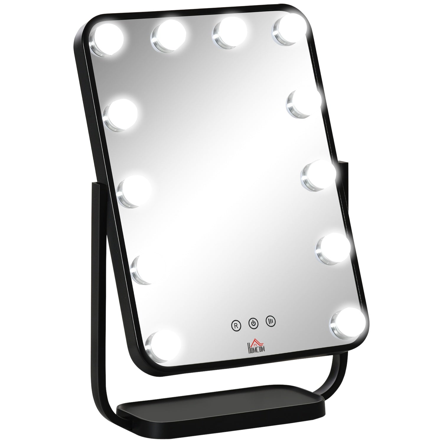 Hollywood Makeup Mirror, 12 lysdioder, pekkontroll, 3 ljusfärger