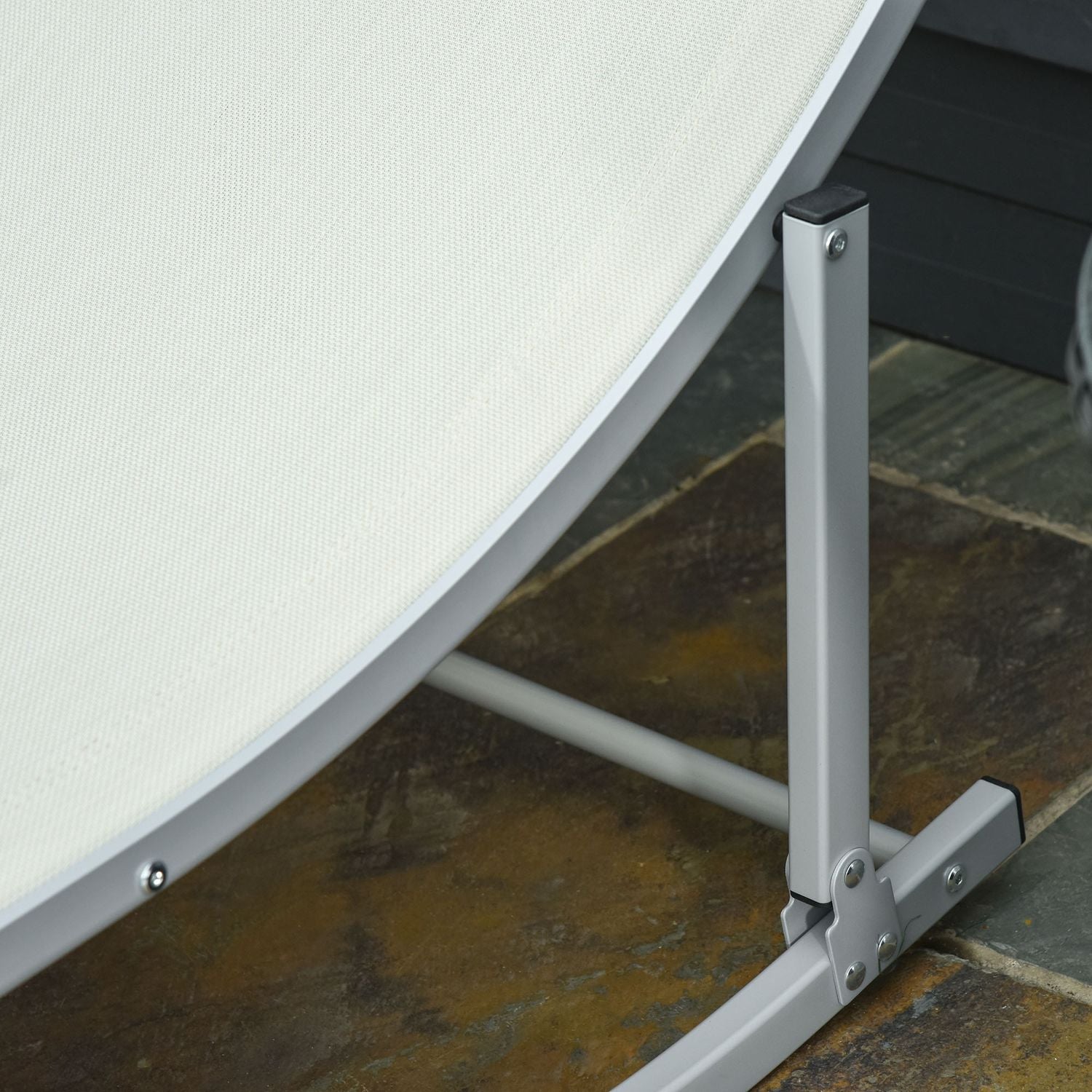Hopfällbar Beige Garden Solstolar Set, Aluminium, Ergonomisk