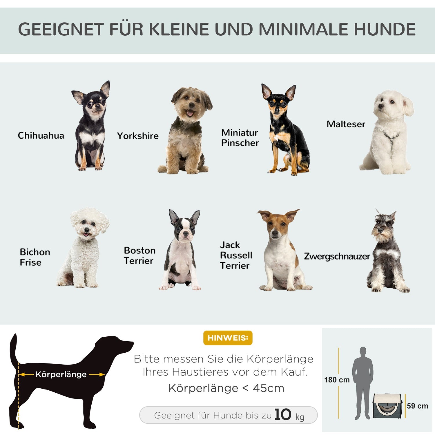 Hopfällbar ryggsäck för hundburar, vattentät, 70x51x59 cm