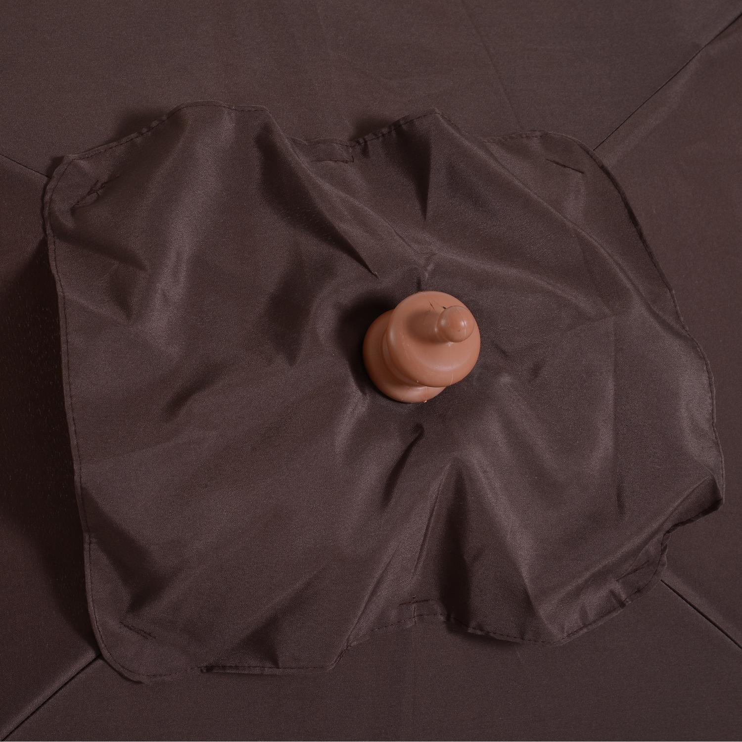 Hopfällbart trädgårdsparasoll – Justerbart gran och polyester 200x150x230 cm