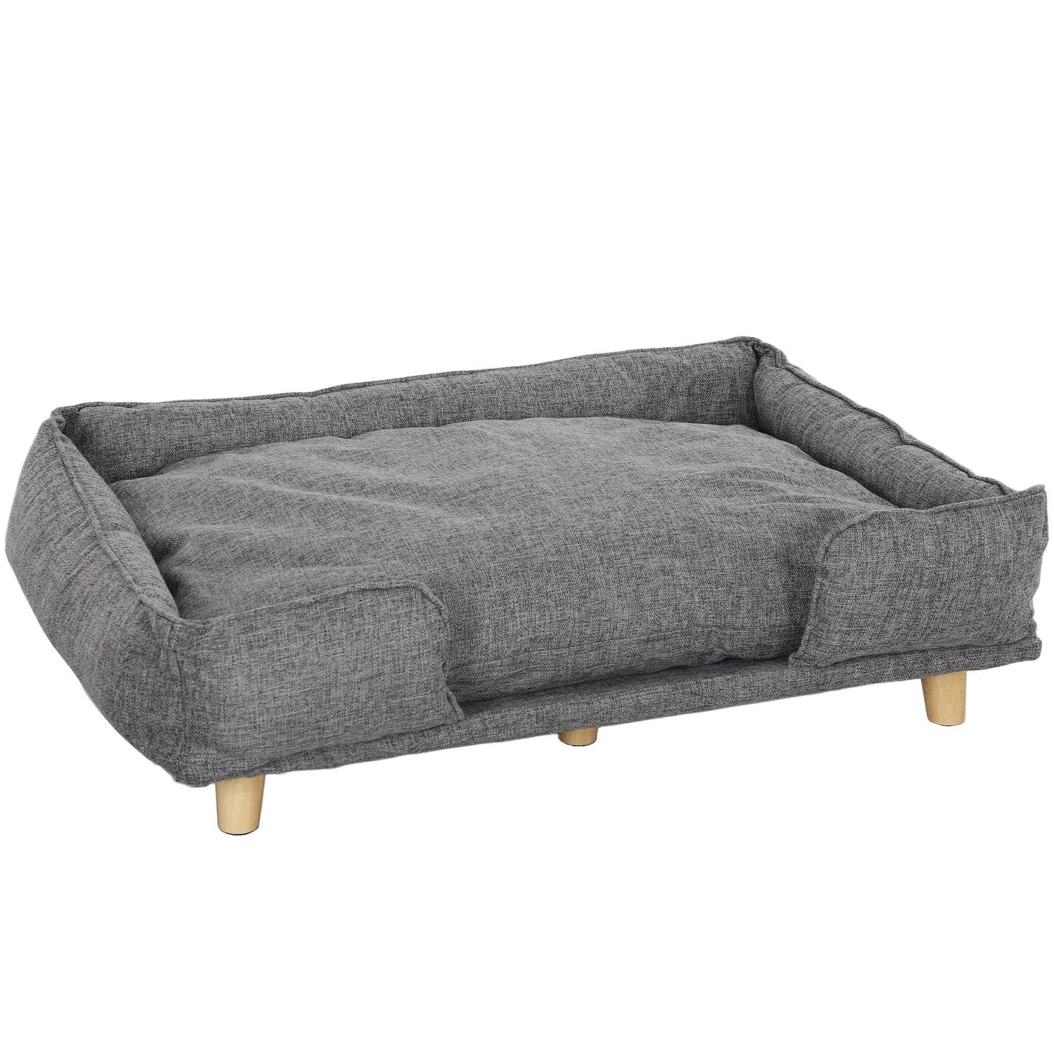 Hundsoffa med avtagbart överdrag, mörkgrå, 96x66x24 cm
