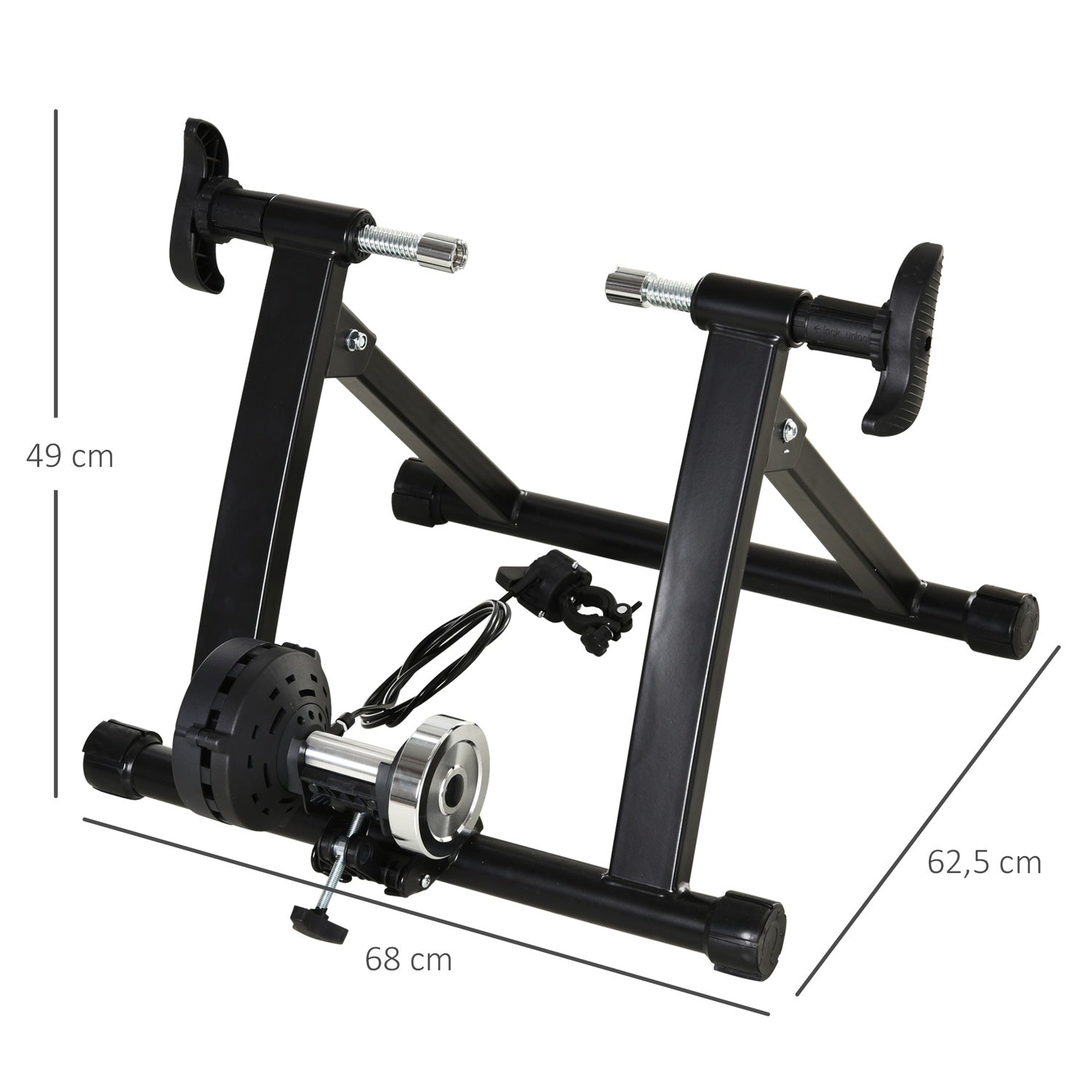 Indoor Bike Trainer – Magnetisk, hopfällbar, 26""-29"" hjul
