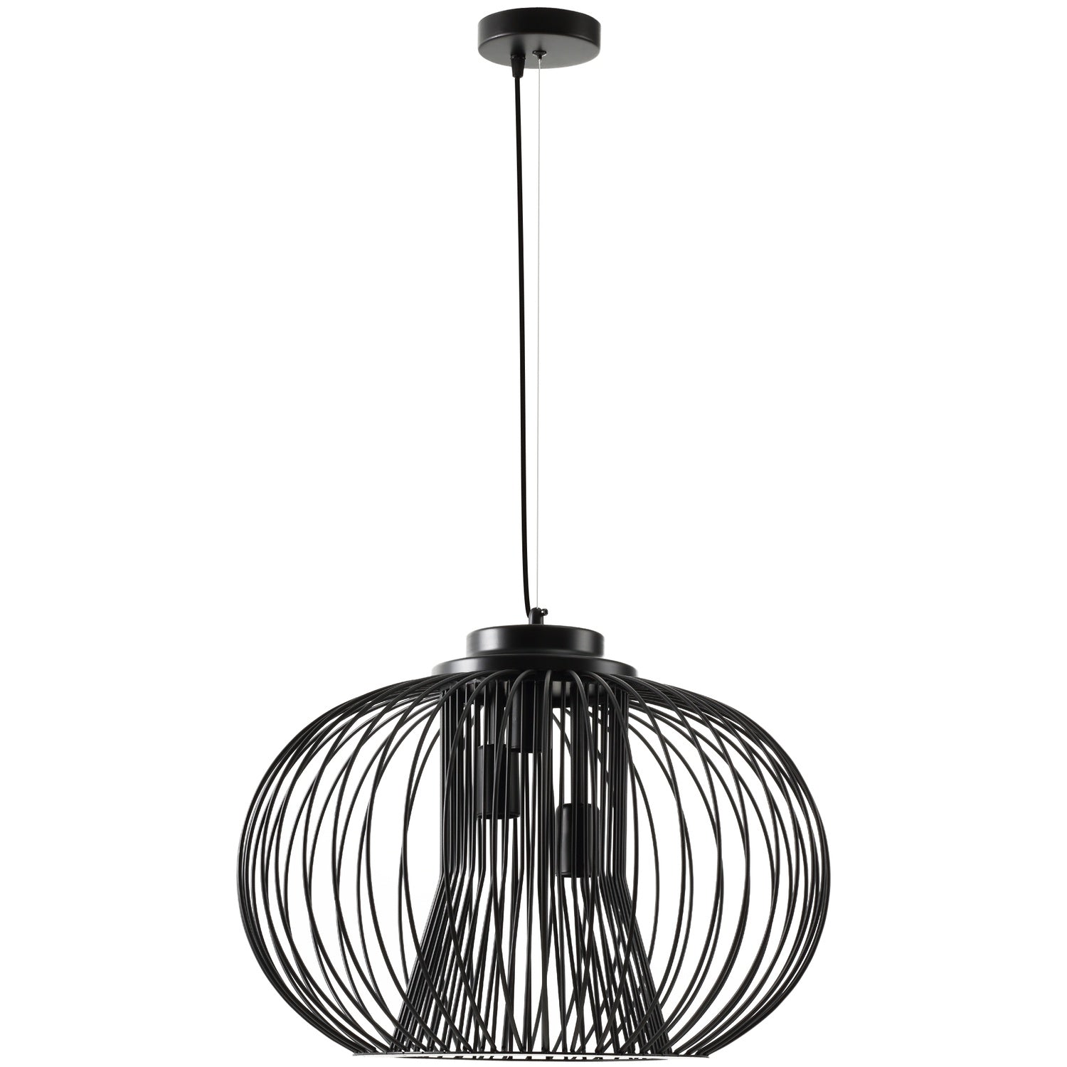 Industriell taklampa, justerbar metall, svart Ø50 x 150 Cm