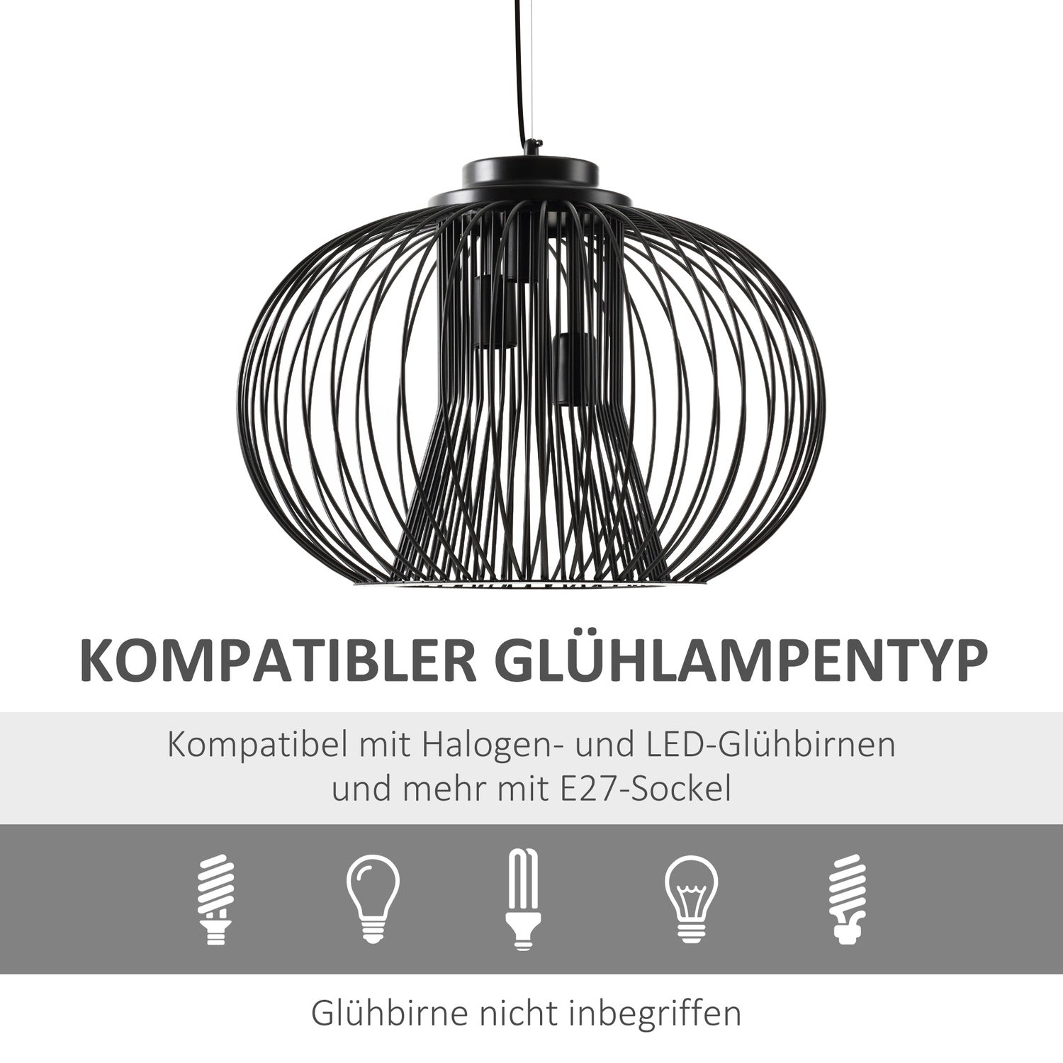Industriell taklampa, justerbar metall, svart Ø50 x 150 Cm