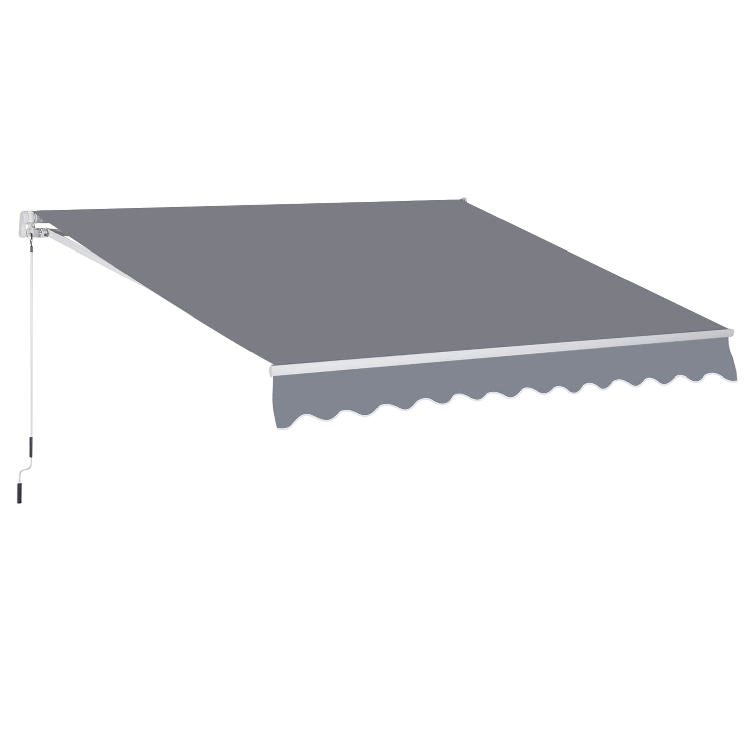 Infällbar Grå Balkongmarkis, UV-solskydd, 2,95x2,5m