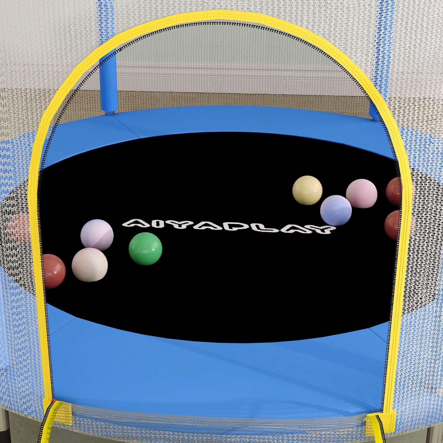 Vnitřní trampolína pro děti s ochrannou sítí, 140 cm, tmavě modrá