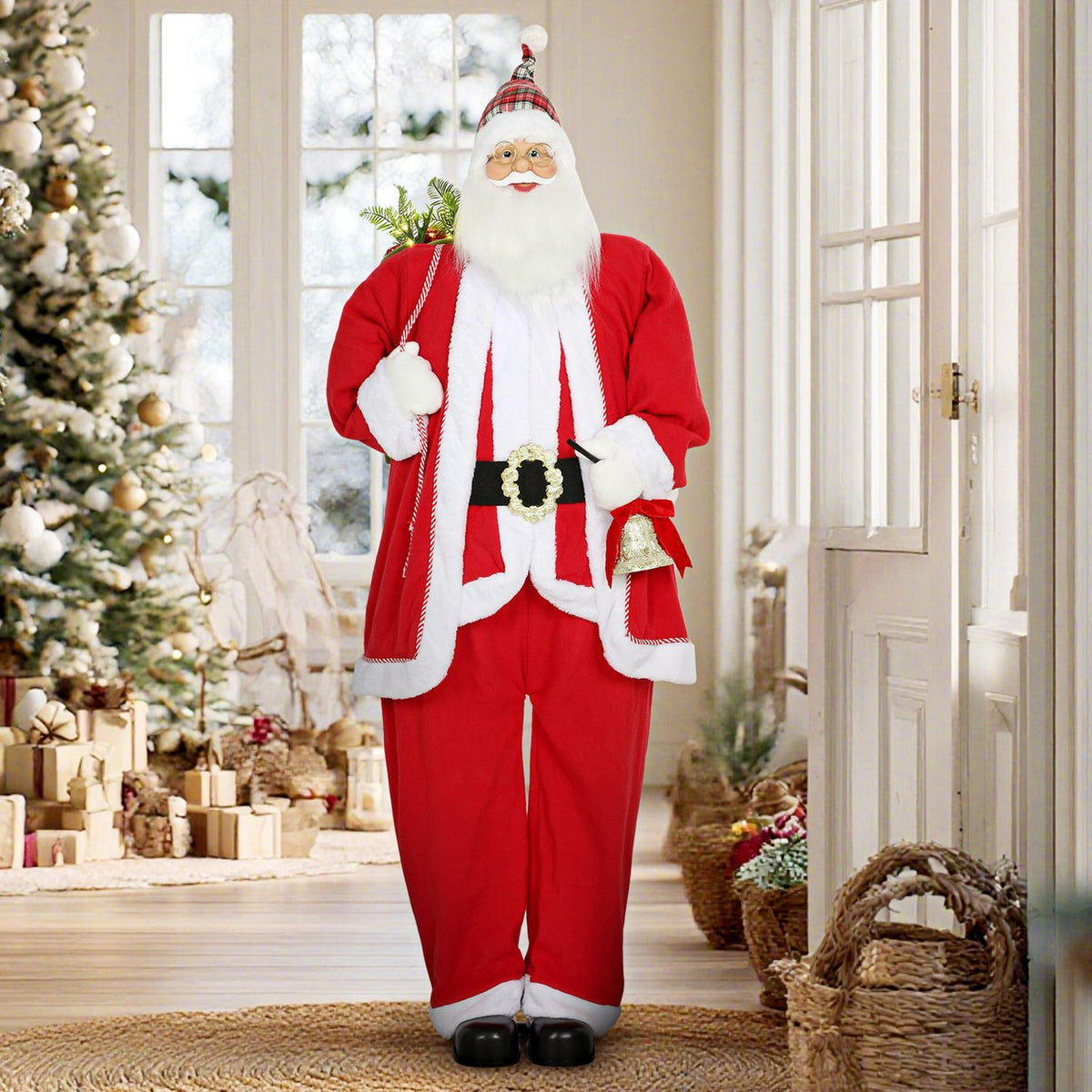 Santa Claus 1,6 m s dárkem a zvonkem