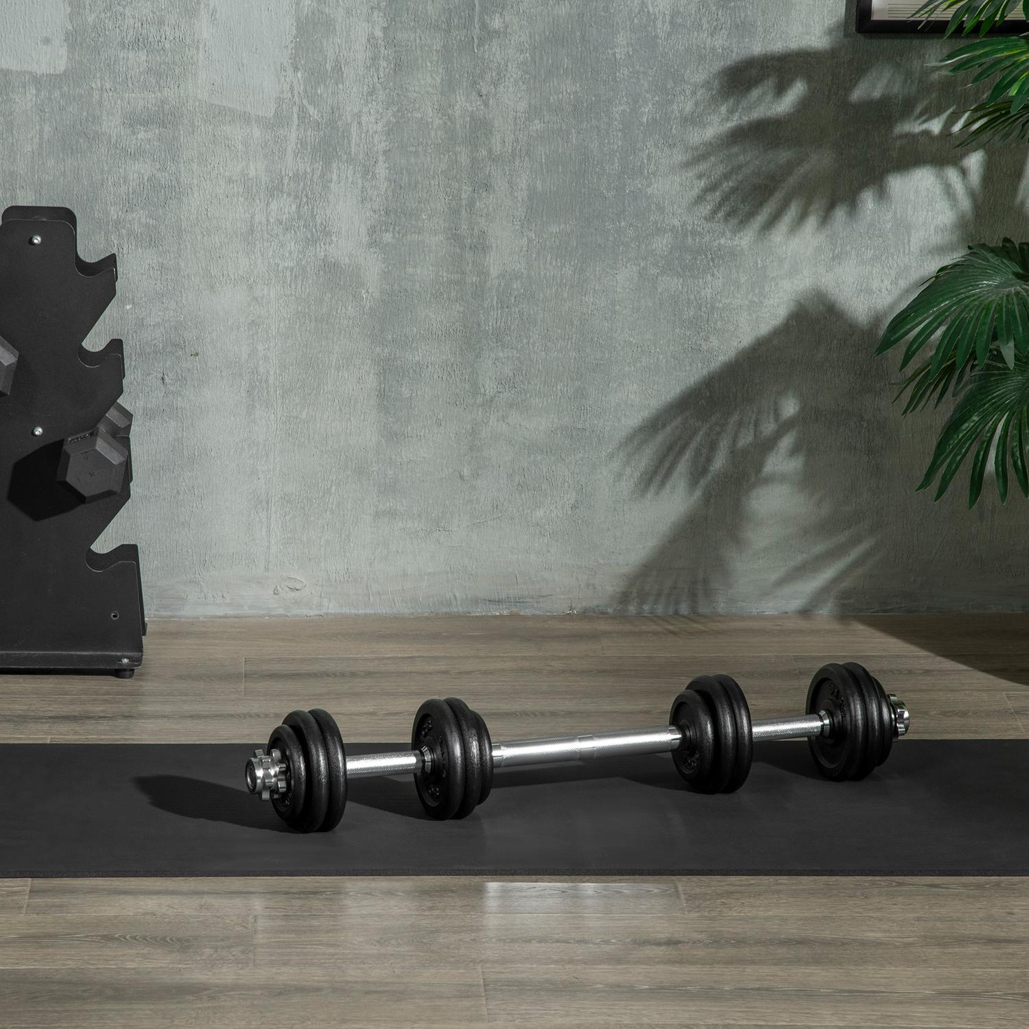 Justerbar 30 kg hantelset med 12 viktskivor