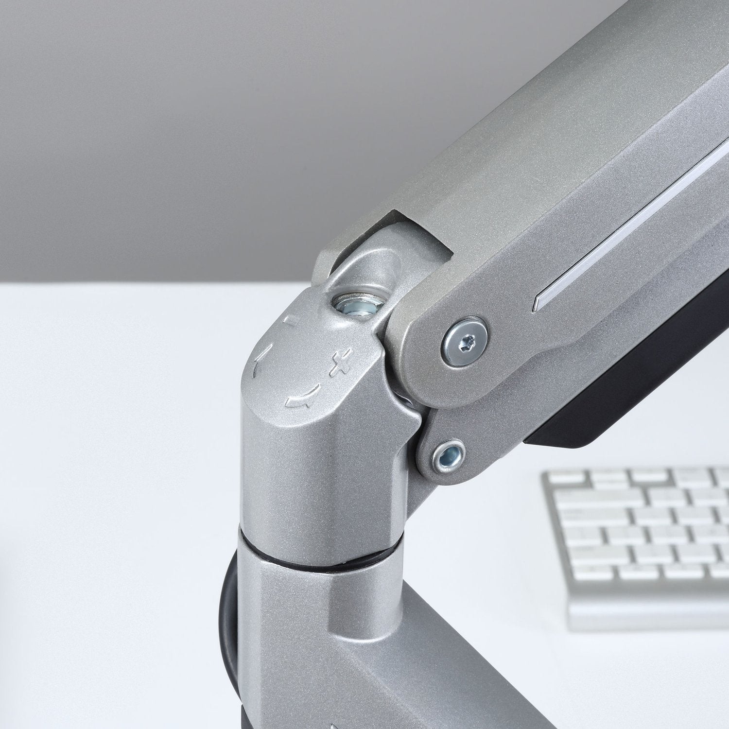 Justerbar bildskärmshållare i aluminium, höjd- och lutning