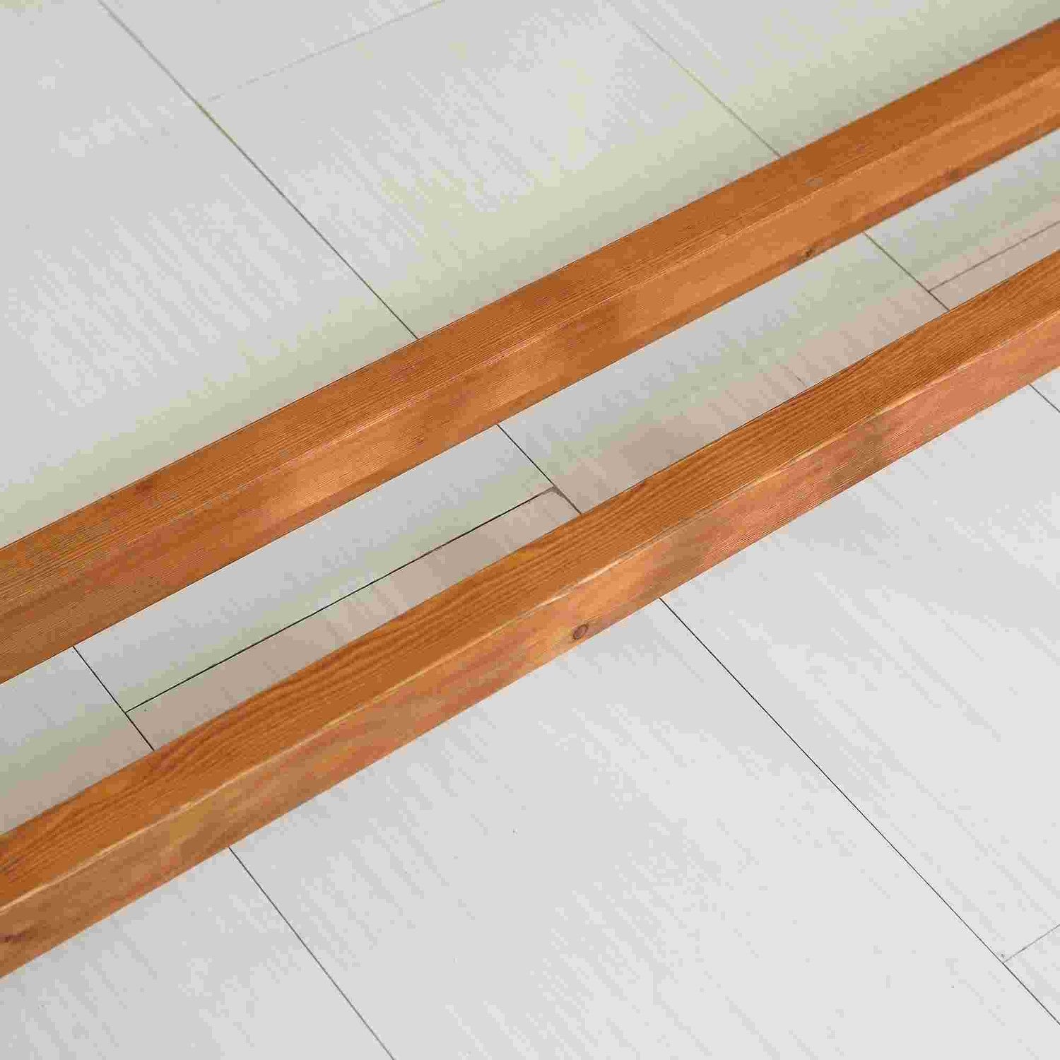 Justerbar hängmatta i furu med ram, krämvit 388cm