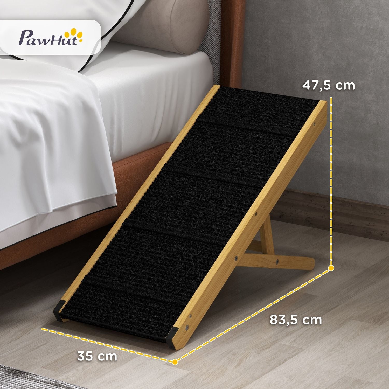Nastavitelná skládací rampa pro psy, protiskluzová, unese až 15 kg