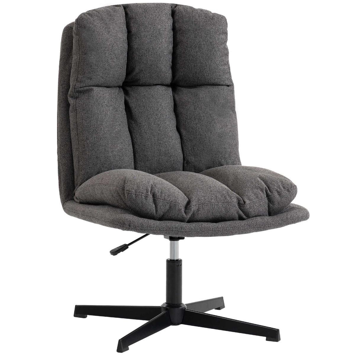 Nastavitelné otočné křeslo, sedák 62 cm, tmavě šedé