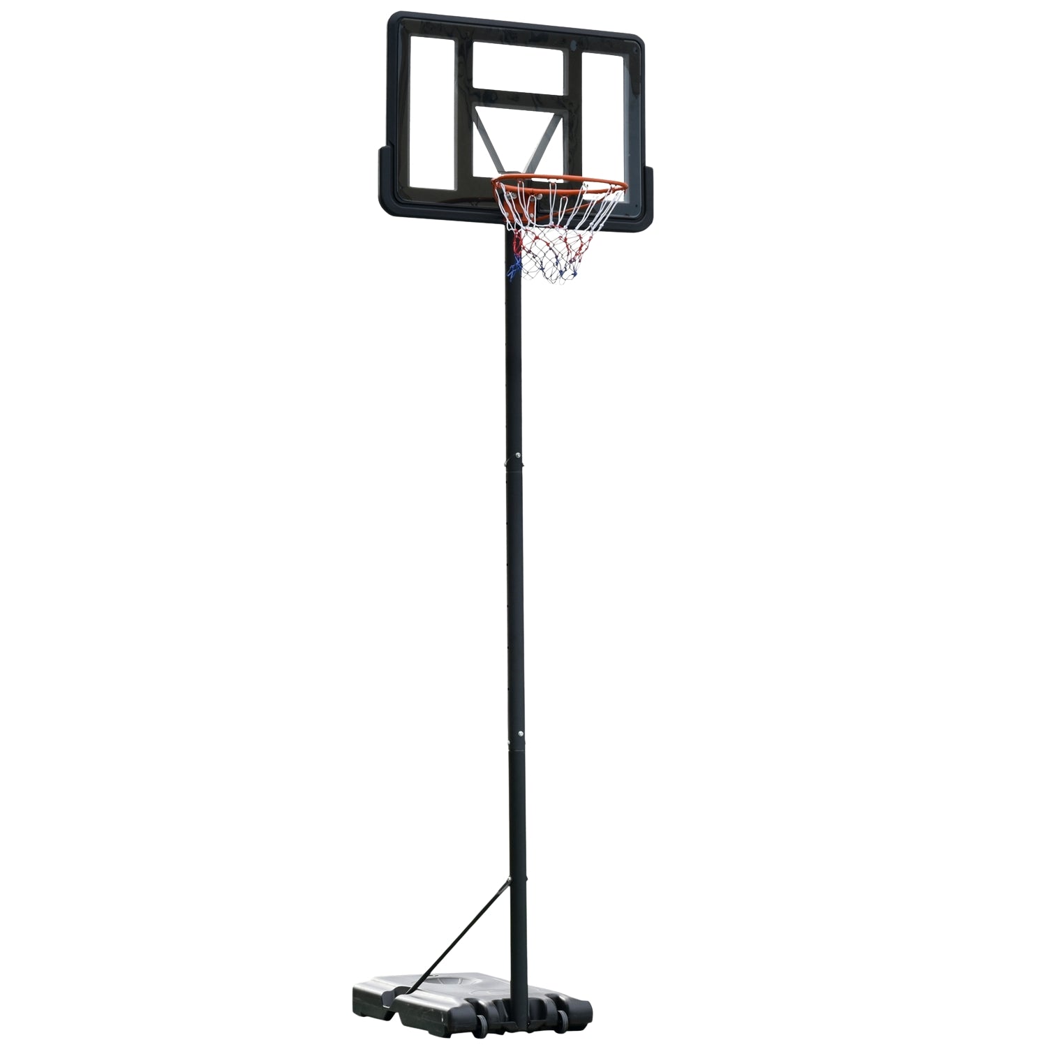 Justerbart bärbart basketställ med hjul för inomhus- och utomhusbruk