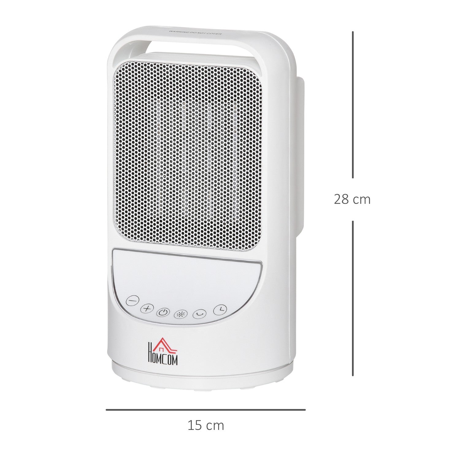 Keramisk elvärmare, 750/1500W, 3 nivåer, timer, oscillerande