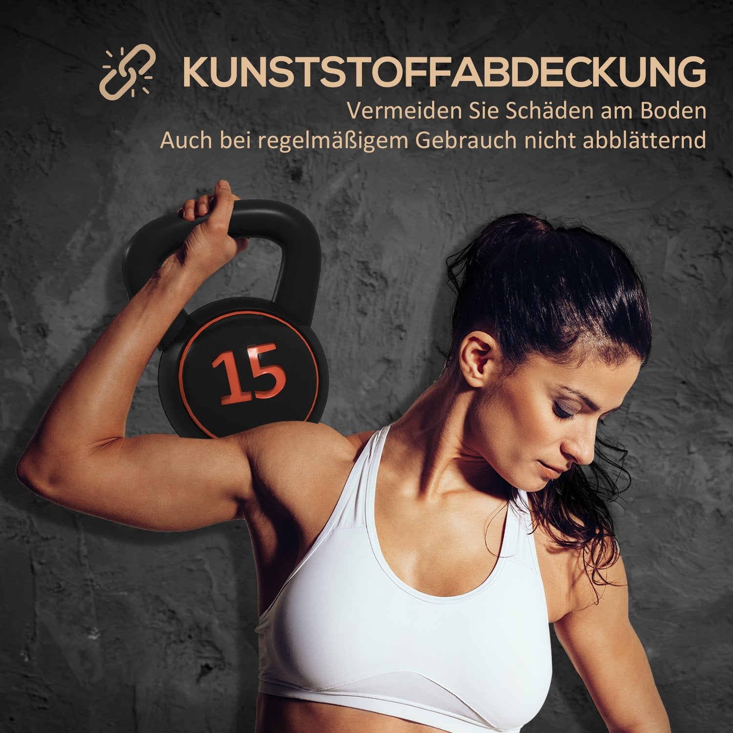 Kettlebell-set, 2,2-6,8 kg, styrketräningsvikter