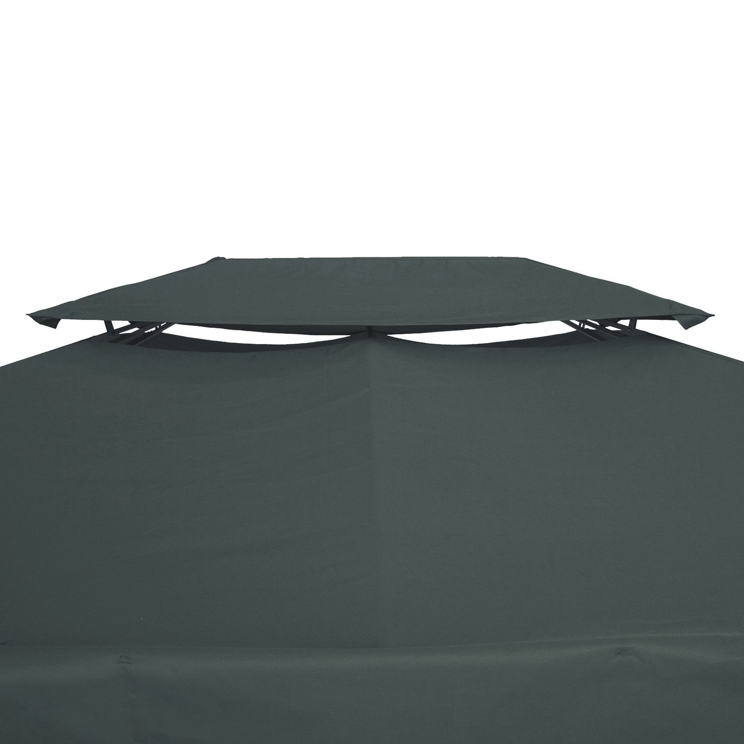 Kolgrå polyester lusthustak, 3x4M ersättning