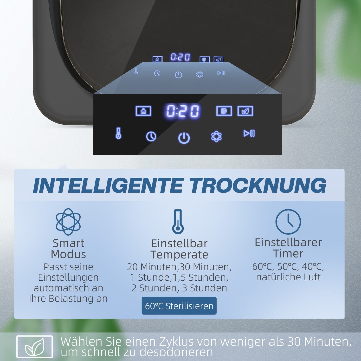 Kompakt torktumlare med UV-sterilisering, 4 kg kapacitet