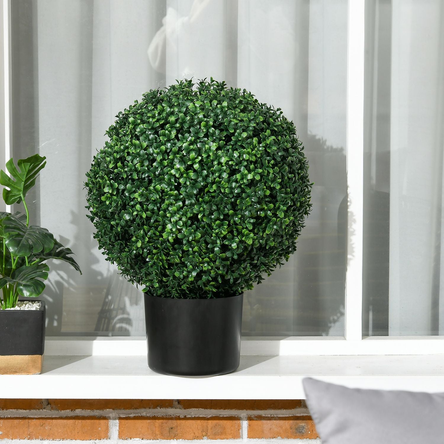 Konstgjorda boxträd, set om 2 – UV-beständig, 52 cm