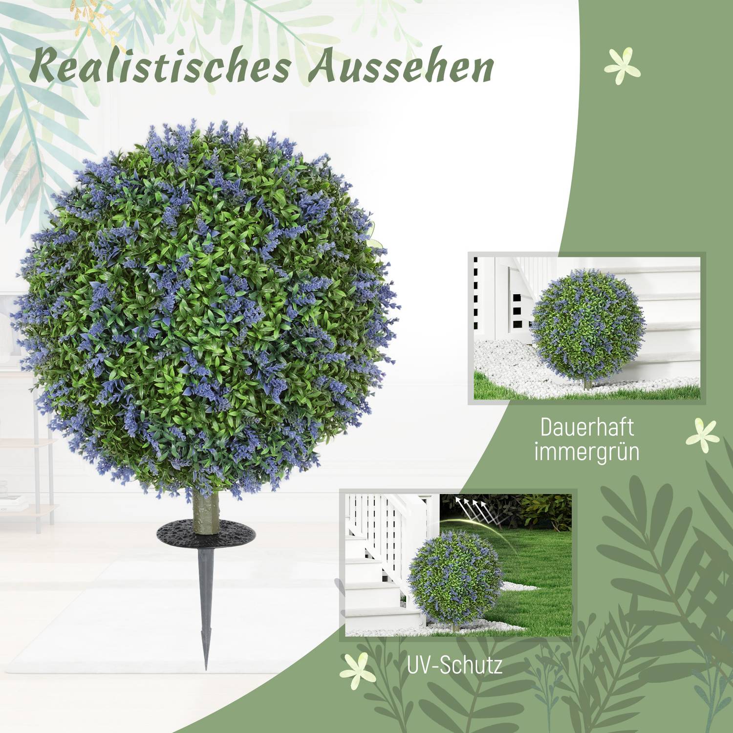 Umělé levandule 60 cm s UV ochranou, sada