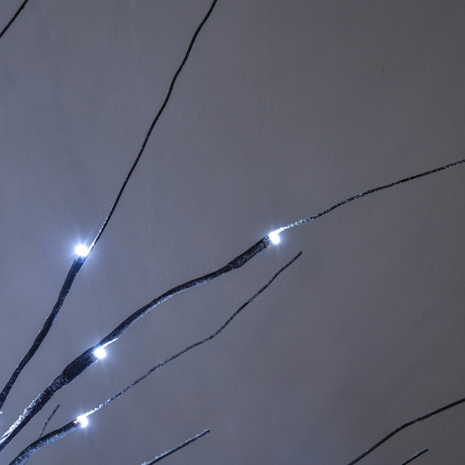Umělá bříza, 150 cm – LED osvětlení a sníh
