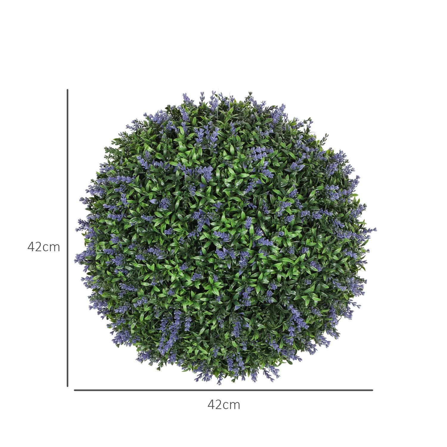 Umělá levandule: 42cm kulovitá rostlina pro domácnost a kancelář